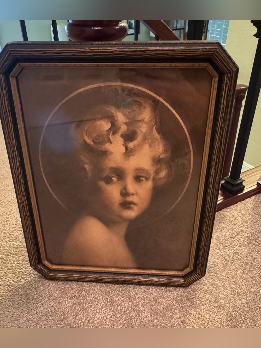“Light of the World” antique Charles Bosseron Chambers Framed Print